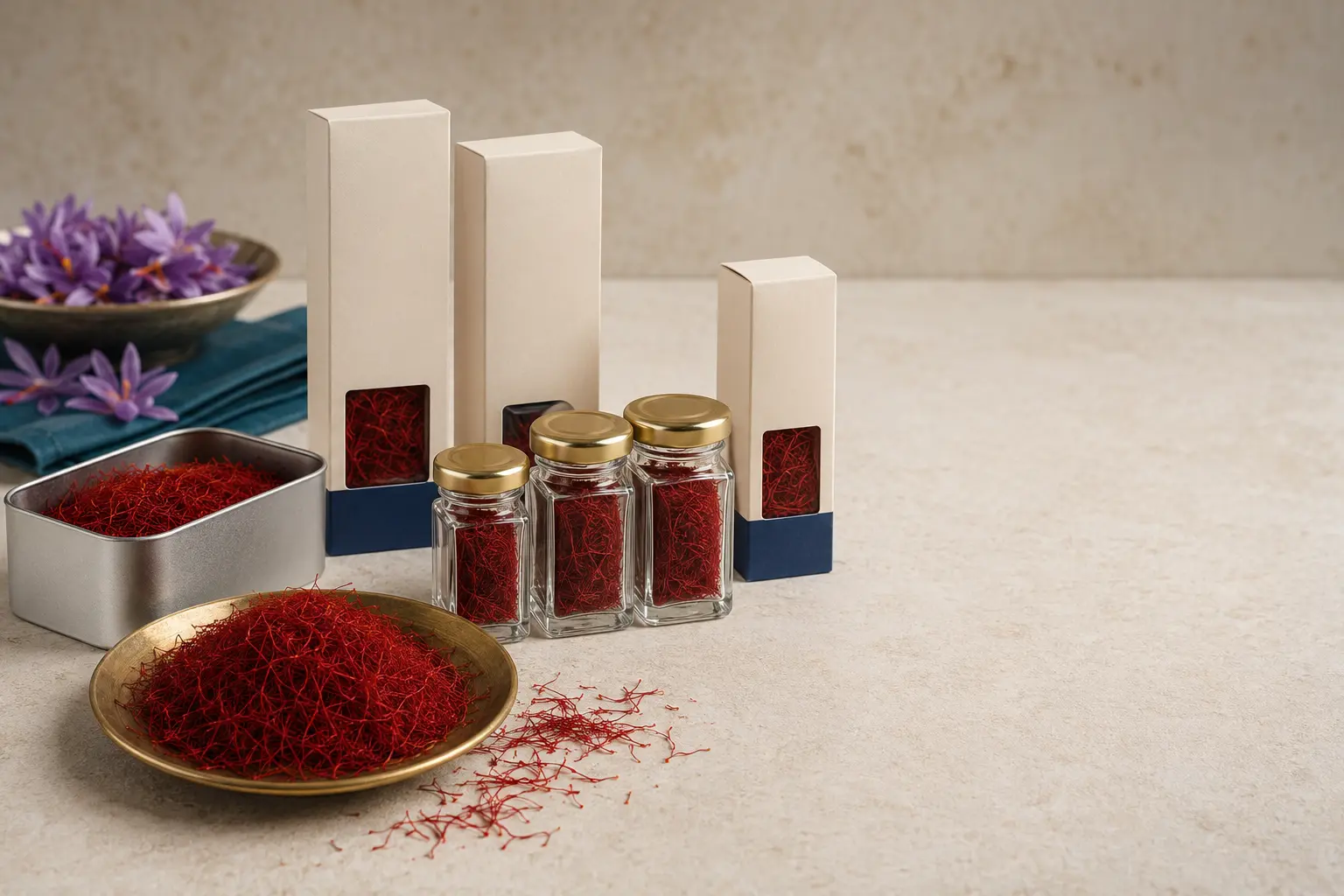 Premium Iranian saffron in bulk and unbranded retail packs